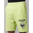 Shaun the Sheep - Neon Green Graphic Printed Cotton Shorts (LCOSHAUNBM1)