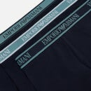 Emporio Armani 3-Pack Cotton-Blend Boxer Trunks - S