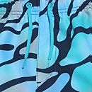 Bañador tipo bermuda Leisure de 40 cm con impresión digital para hombre, azul/verde