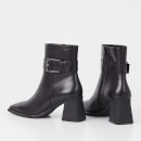 Vagabond Women's Hedda Buckle Leather Heeled Boots - UK 3
