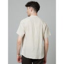 Beige Classic Linen Casual Shirt (DAMAOPOC)