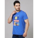 Blue Graphic Cotton T-Shirt