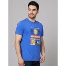 Blue Graphic Cotton T-Shirt