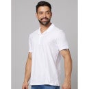 White Cuban Collar Polo T-Shirt