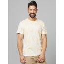 Yellow Regular Fit Cotton Printed T-Shirt