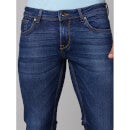 Navy Blue Slim Fit Light Fade Clean Look Stretchable Jeans (COECODRY145)