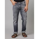 Grey Relaxed Fit Heavy Fade Clean Look Stretchable Jeans (DOGENSOFT)