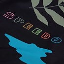 Women's Speedo x Tegan Price Abstract Print Tie Back Swimsuit Black/Green