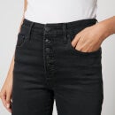 Good American Good Legs Cropped Denim Flared Jeans - US 2/UK 6