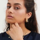anna + nina Flower Garland Gold-Plated Hoop Earrings