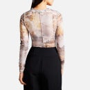 Ted Baker Yazzme Exposed Stitch Mesh Top - UK 6