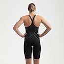 Fastskin LZR Pure Intent 2.0 Kneeskin-Schwimmanzug mit geschlossenem Rücken für Damen Schwarz/Schillernd