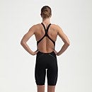 Fastskin LZR Pure Intent 2.0 Kneeskin-Schwimmanzug mit offenem Rücken für Damen Schwarz/Schillernd