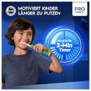 Oral-B Pro Junior Elektrische Zahnbürste, für Kinder ab 6 Jahren, Grün
