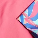 Bedrucktes Kurzarm-Sonnen-Top für Mädchen Pink/Blau
