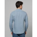 Blue Classic Band Collar Cotton Casual Shirt (FALINO)