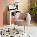 Tori Faux Fur Tub Chair Mocha Homebase