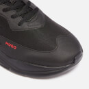 HUGO Men's Leon Runn Nypu N Shell and Faux Leather Trainers