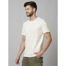 Beige Graphic Printed Short Sleeve Cotton T-Shirts (FENDANA)