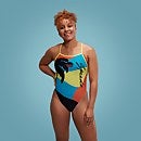 Speedo x Jasmin Sehra Camo Wave Print V Back Swimsuit