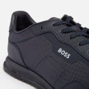 BOSS Men's Zayn Faux Leather and Canvas Trainers - UK 9