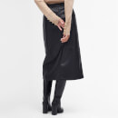 Barbour Alberta Faux Leather Midi Skirt - UK 8