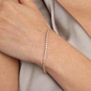 Astrid & Miyu Bezel Tennis Chain 18-Karat Gold-Plated Bracelet