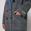 MAX&Co. Algeri Plaid Double-Breasted Reversible Wool-Blend Coat - UK 14