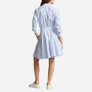 Polo Ralph Lauren Long Sleeve Striped Cotton-Poplin Shirt Dress - UK 2