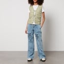 Damson Madder Babysitter Floral-Embroidered Denim Straight-Leg Jeans - UK 8