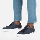 Tommy Hilfiger Men's Vulcanized Leather and Faux Leather Trainers - UK 10.5