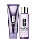 Clinique Cleanse Duo: Clinique Take The Day Off Cleansing Mousse and Lids Lashes and Lips Makeup Remover