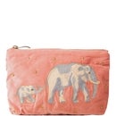 Elizabeth Scarlett Elephant Conservation Collection Coral Velvet Everyday Pouch