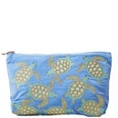 Elizabeth Scarlett Turtle Conservation Caribbean Blue Velvet Everyday Pouch