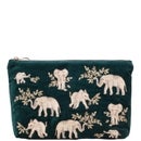 Elizabeth Scarlett Elephant Herd Emerald Everyday Pouch