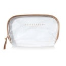 Anastasia Zipper Pouch - Clear PVC/Gold Trim