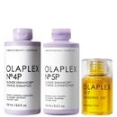 Olaplex Bundles Trio: Shampoo No.4P 250ml, Conditioner No.5P 250ml & Styling No.7 Bonding Oil 30ml