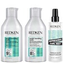 Redken Bundles Trio: Acidic Bonding Curls Shampoo 300ml, Conditioner 300ml & Refreshing Curl Mist 250ml