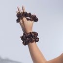 SILKE London Hair Scrunchies - Brown