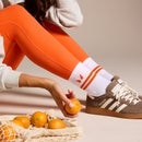 MP X Aleksandra 3pk Crew Socks - Coffee / Tangerine