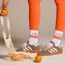 MP X Aleksandra 3pk Crew Socks - Coffee / Tangerine