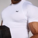 MP Men's Training Short Sleeve Baselayer - White - L