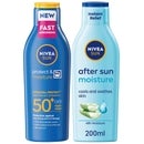 Nivea Duo: Sun Protect & Moisture SPF50+ Lotion 200ml & Sun Moisturising After Sun Lotion 200ml