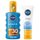 Nivea Duo: Protect & Bronze SPF30 Spray 200ml & UV Face Shine Control SPF50 Cream 50ml