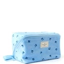 The Flat Lay Co. Flat Lay Makeup Box Bag - Ditsy Bows Blue Embroidered Velvet