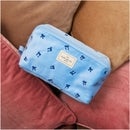 The Flat Lay Co. Flat Lay Makeup Box Bag - Ditsy Bows Blue Embroidered Velvet