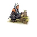 Star Wars The Mandalorian Ashoka With Grogu Unisex T-Shirt - White