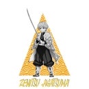 Demon Slayer Zenitsu Tri Unisex T-Shirt - White