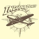 Indiana Jones Plane And Compass Unisex T-Shirt - Cream