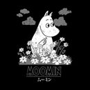 Moomin Flowers Japanese Unisex T-Shirt - Black